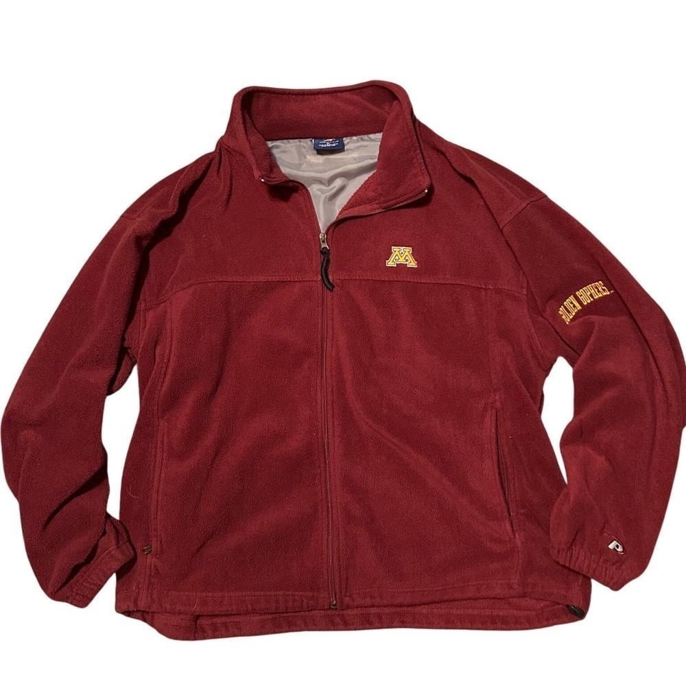 Proplayer Minnesota Golden Gophers Fleece‎ Jacket Mens XL Maroon Full Zip